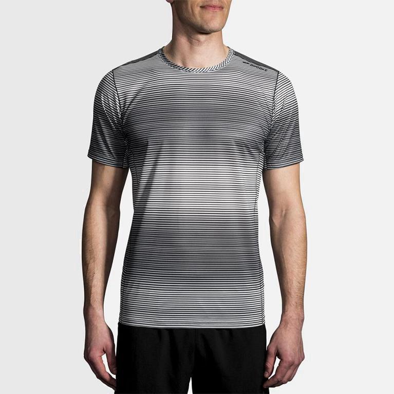 Brooks Ghost Mens Short Sleeve Running Shirt Ireland Grey (PZWJ-10384)